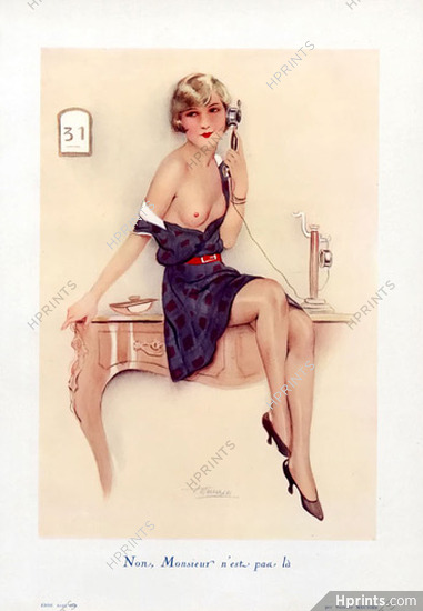 Suzanne Meunier 1930 Non, Monsieur n'est pas là, Telephone