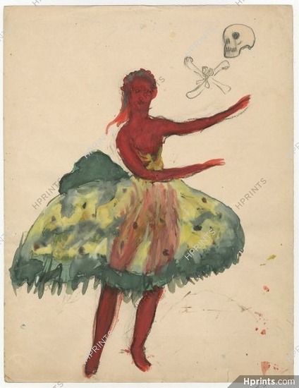 Pierre Roy 1910s, Original Costume Design, Ballerina