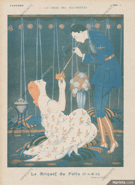 Hello 1918 The Lighter of the Serviceman, Cigarette Holder, Art Deco