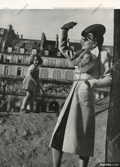 Schiaparelli 1940 Coat, Photo Jean Moral