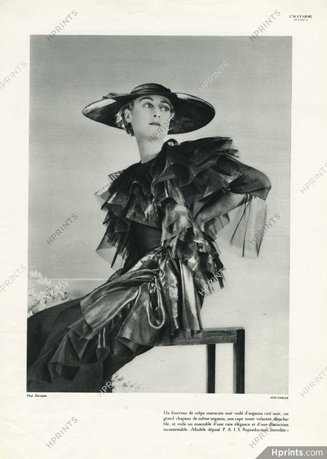 Molyneux 1933 Organza Evening Gown, Photo Dorvyne