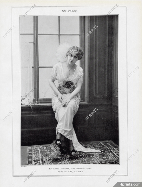 Beer 1913 Gabrielle Robinne, Evening Gown, Photo Talbot