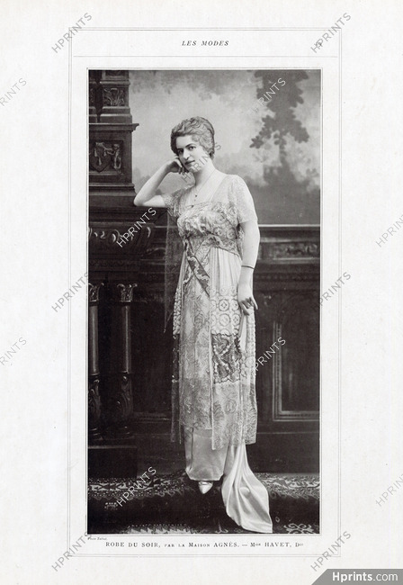 Maison Agnès - Madame Havet 1914 Evening Dress, Photo Talbot