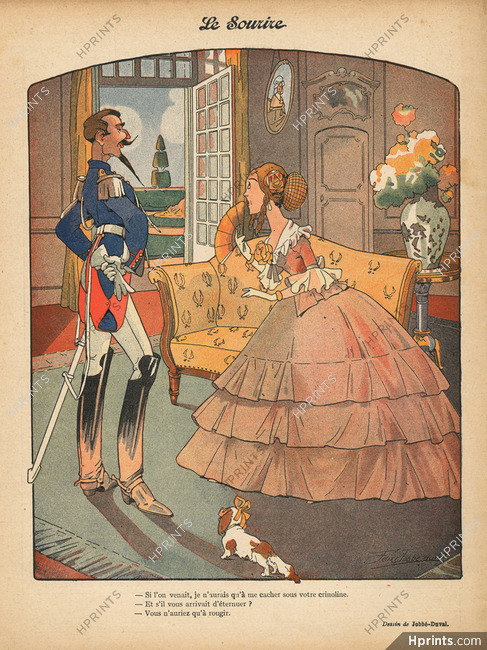 Félix Jobbé-Duval 1910 Lover, Crinoline, 19th Century Costumes, Dog