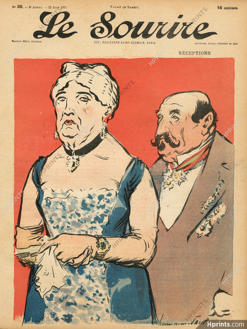 Hermann-Paul 1900 "Receptions", Caricature