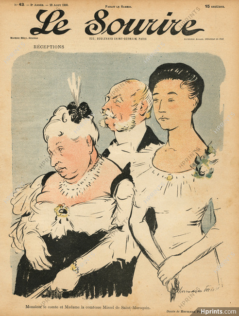 Hermann-Paul 1900 "Receptions", Elegants, Caricature