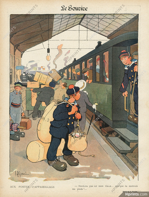 Henri Gervèse 1912 Sailor, Train Station