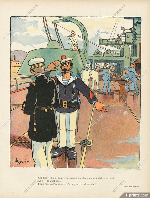 Henri Gervèse 1912 Sailor, Military, Captain Navy, Boat