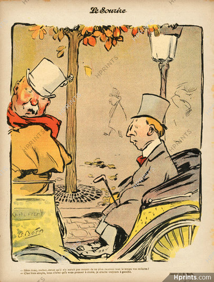 Gus Bofa 1904 Coachman, Old Gentleman