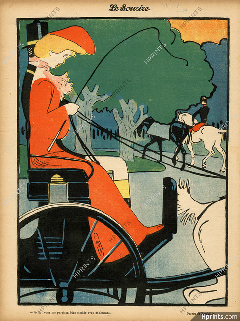 Auguste Roubille 1904 Coachwoman, Horse