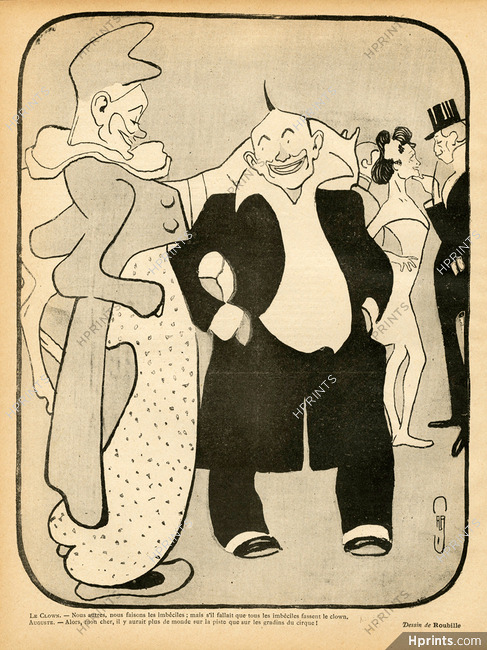 Auguste Roubille 1901 Circus, Clown, Auguste
