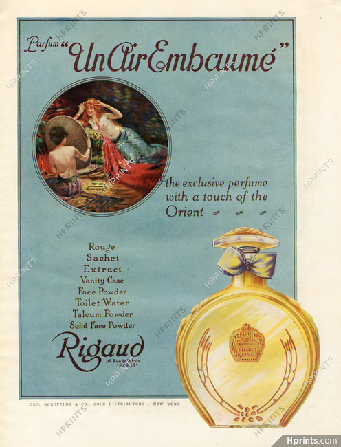 Rigaud 1920 "Un Air Embaumé", Orient Perfume, harem girls
