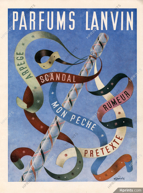 Lanvin (Perfumes) 1943 Rumeur, Arpege, Mon Peché, Scandal, Pretexte