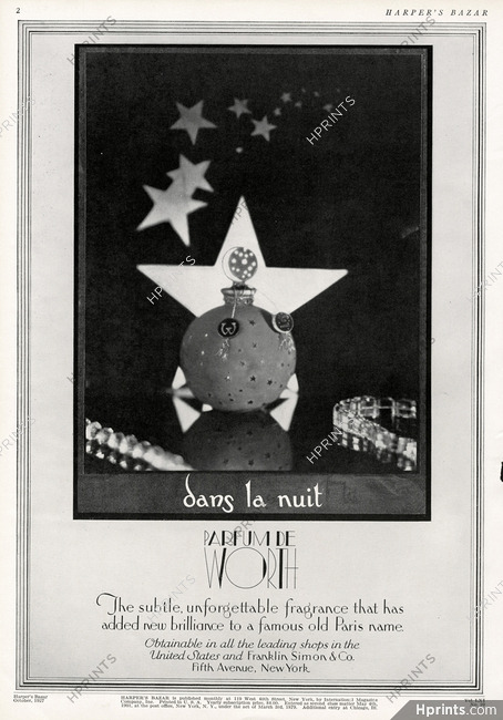 Worth (Perfumes) 1927 Dans La Nuit
