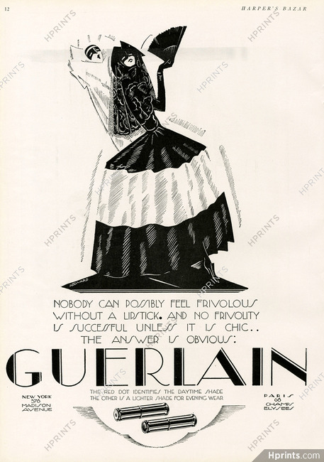 Guerlain (Cosmetics) 1927 Leonard, Pierrot And Columbine