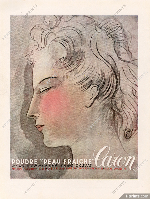 Caron (Cosmetics) 1943 "Peau d'eau fraîche"