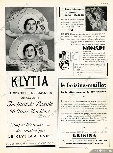 Klytia 1932 Soeurs Boyer, Autograph