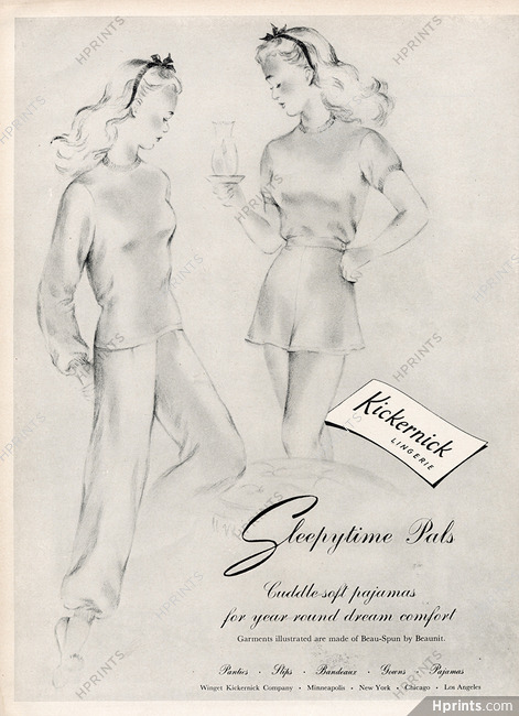 Kickernick (Underwear) 1945 Pajamas