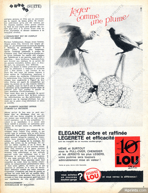 Lou 1964 "N°10" Bird, Brassiere