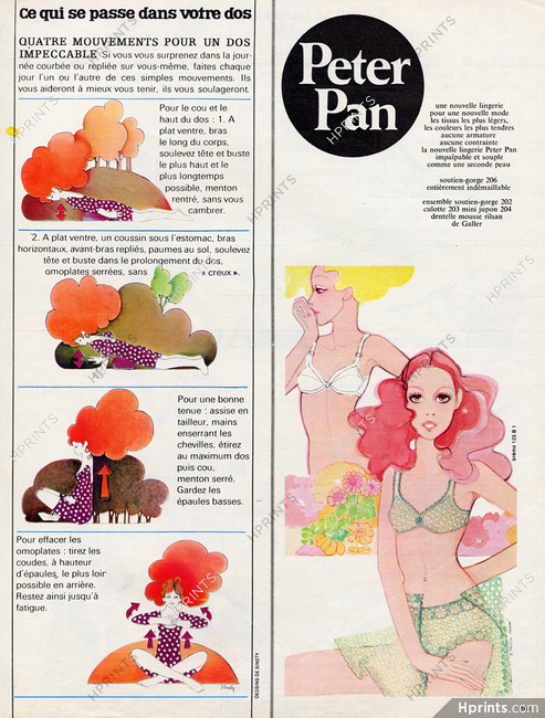 Peter Pan (Lingerie) 1964 Brassiere, Panties, P. de Maupeou & J.L. Merré