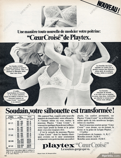 Playtex 1967 "coeur croisé" Brassiere