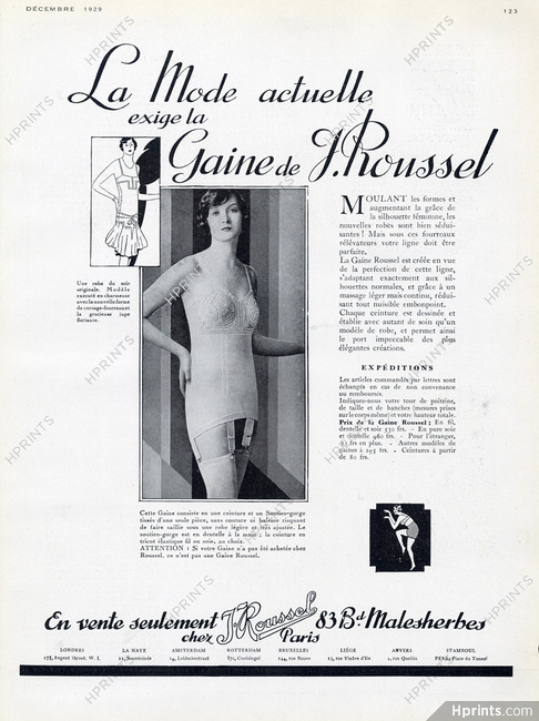 J. Roussel 1929 Girdle, Corselette