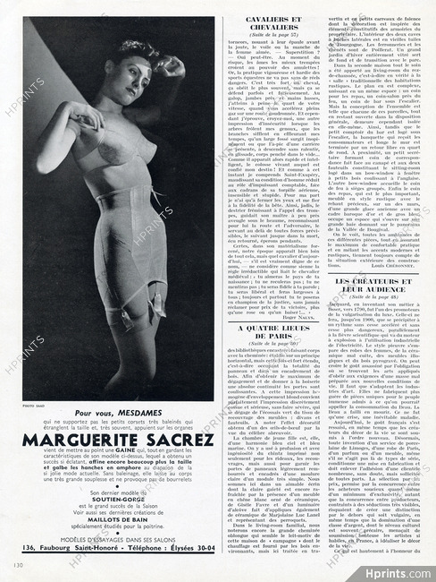 Marguerite Sacrez 1948 Brassiere, Corset Belt Girdle, Photo Georges Saad