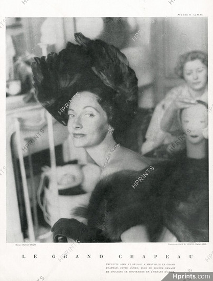 Paulette (Millinery) 1949 Bijoux Boucheron, Photo H. Clarke