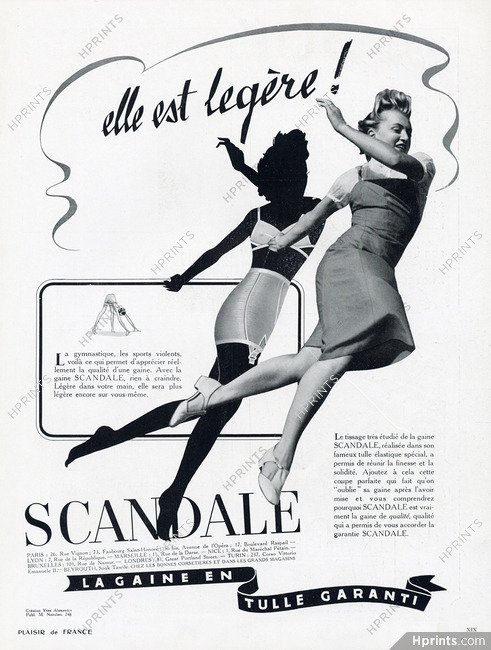 Scandale (Lingerie) 1939 Girdle, Brassiere