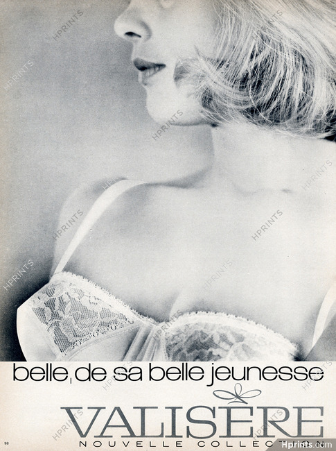 Valisère (Lingerie) 1969 Lace Brassiere — Advertisement
