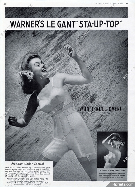 Le Gant (Lingerie) 1940 Girdle, Brassiere — Advertisement