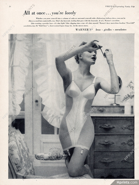 1965 Glamorise Waist Cincher - Corset Girdle Underwear Shapemaker - Print  Ad Art