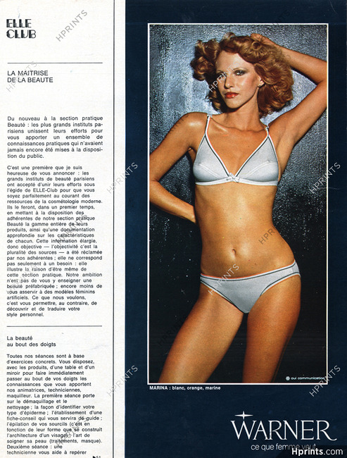 1979 Warner's Bra Lingerie Sexy Woman Vintage Print Ad 1970s