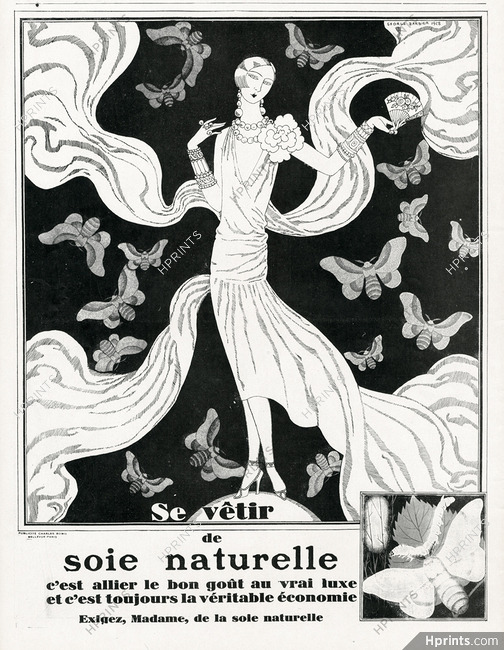 Soie Naturelle 1929 George Barbier, Butterfly