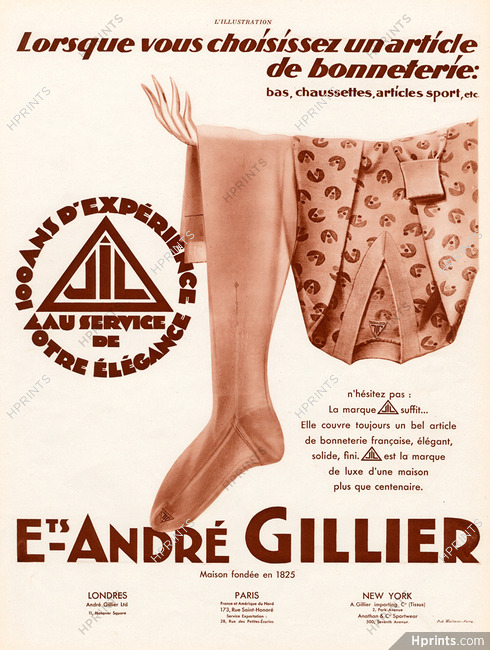 JIL André Gillier (Hosiery) 1929