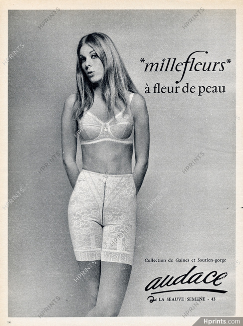 Audace (Lingerie) 1969 "Millefleurs" Lace Panty, Bra