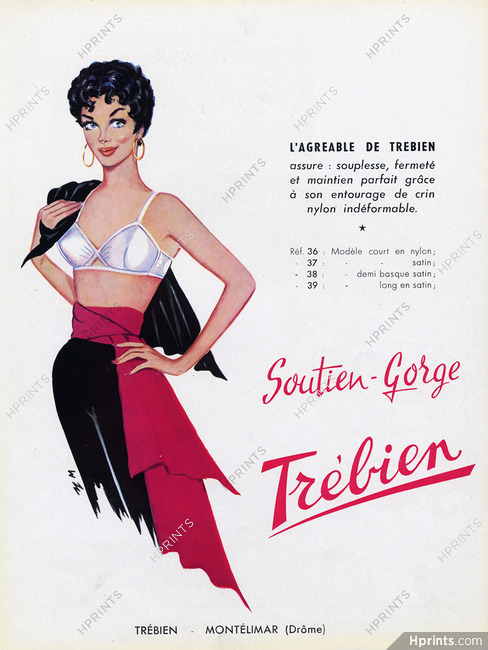 Trébien (Brassiere) 1955 Pin-up