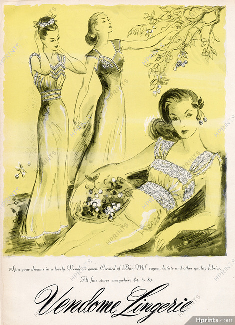 Vendome Lingerie 1945 Nightgown