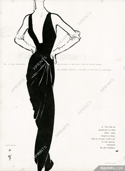 Marcel Rochas 1949 René Gruau, Evening Gown