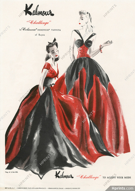Celanese (Fabric) 1941 Kalmour, Evening Gown