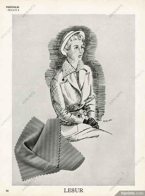 Lesur (Fabric) 1949 Simone Souchi, Jacket