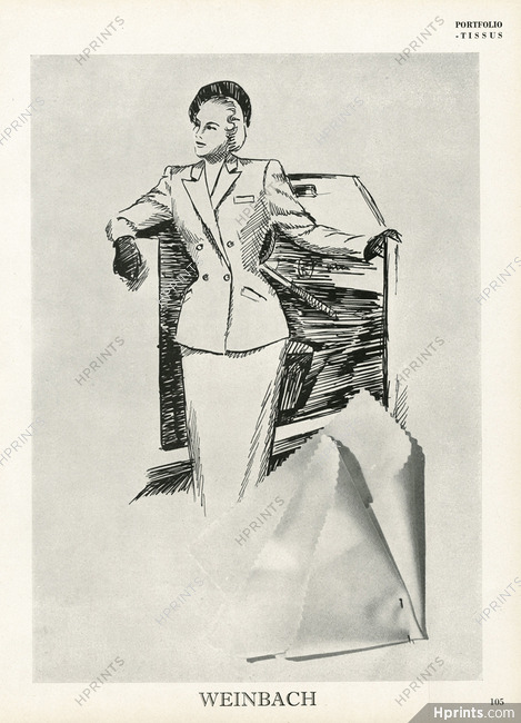 Weinbach (Fabric) 1949 Tailleur, Simone Souchi