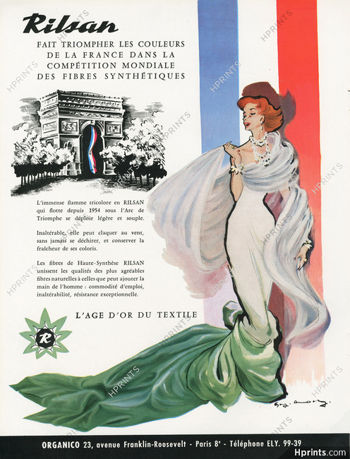 Rilsan 1956 Demachy, Arc de Triomphe, L'Age d'Or du Textile
