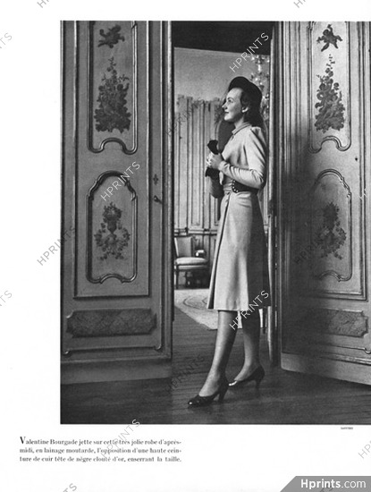 Valentine Bourgade 1947 Robe d'après-midi, Photo Savitry