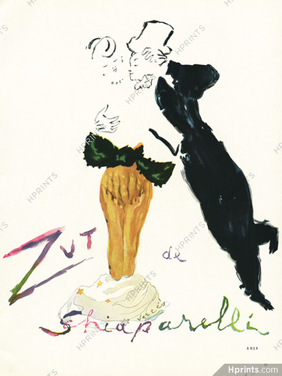 Schiaparelli (Perfumes) 1949 Zut, Marcel Vertès, Lovers