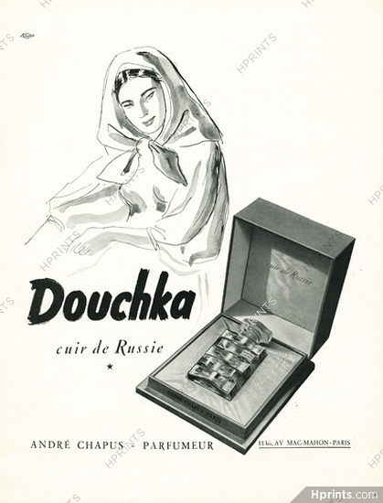 André Chapus (Perfumes) 1946 Douchka, Cuir de Russie