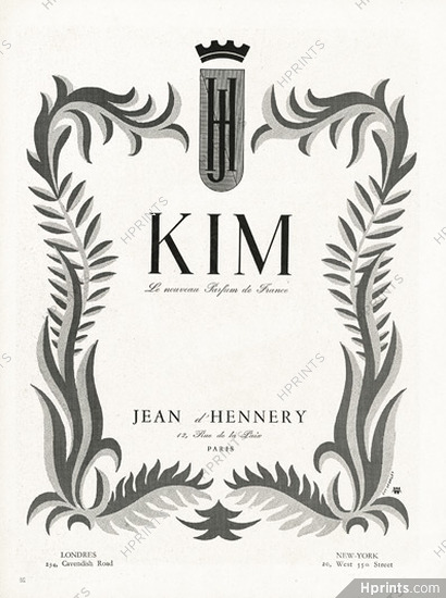 Jean d'Hennery (Perfumes) 1946 Kim, Guy Georget