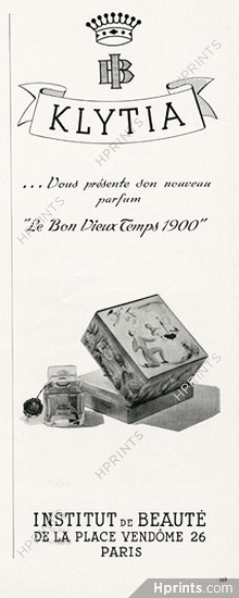 Klytia - Institut De Beauté 1949 "Le Bon Vieux Temps 1900", Perfume
