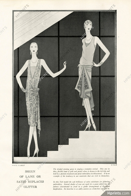 Yteb & Paul Caret 1927 Lame of satin, Evening Gown, Reynaldo Luza