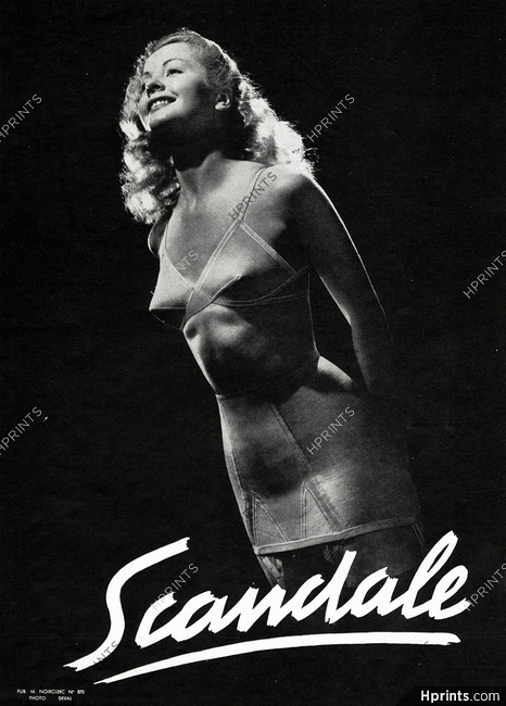 Scandale 1948 Girdle, Bra, Photo Deval n°870 (L)